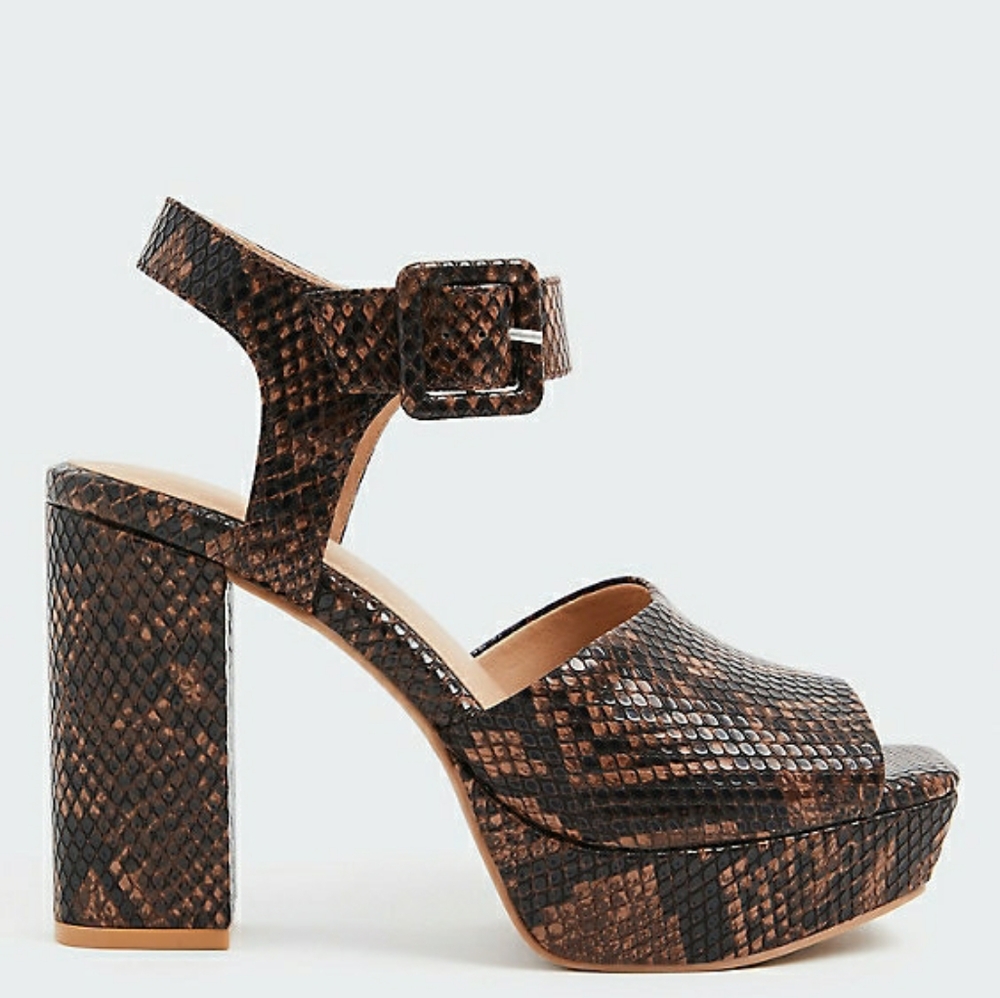 Torrid Snakeskin Print Faux Leather Platforms